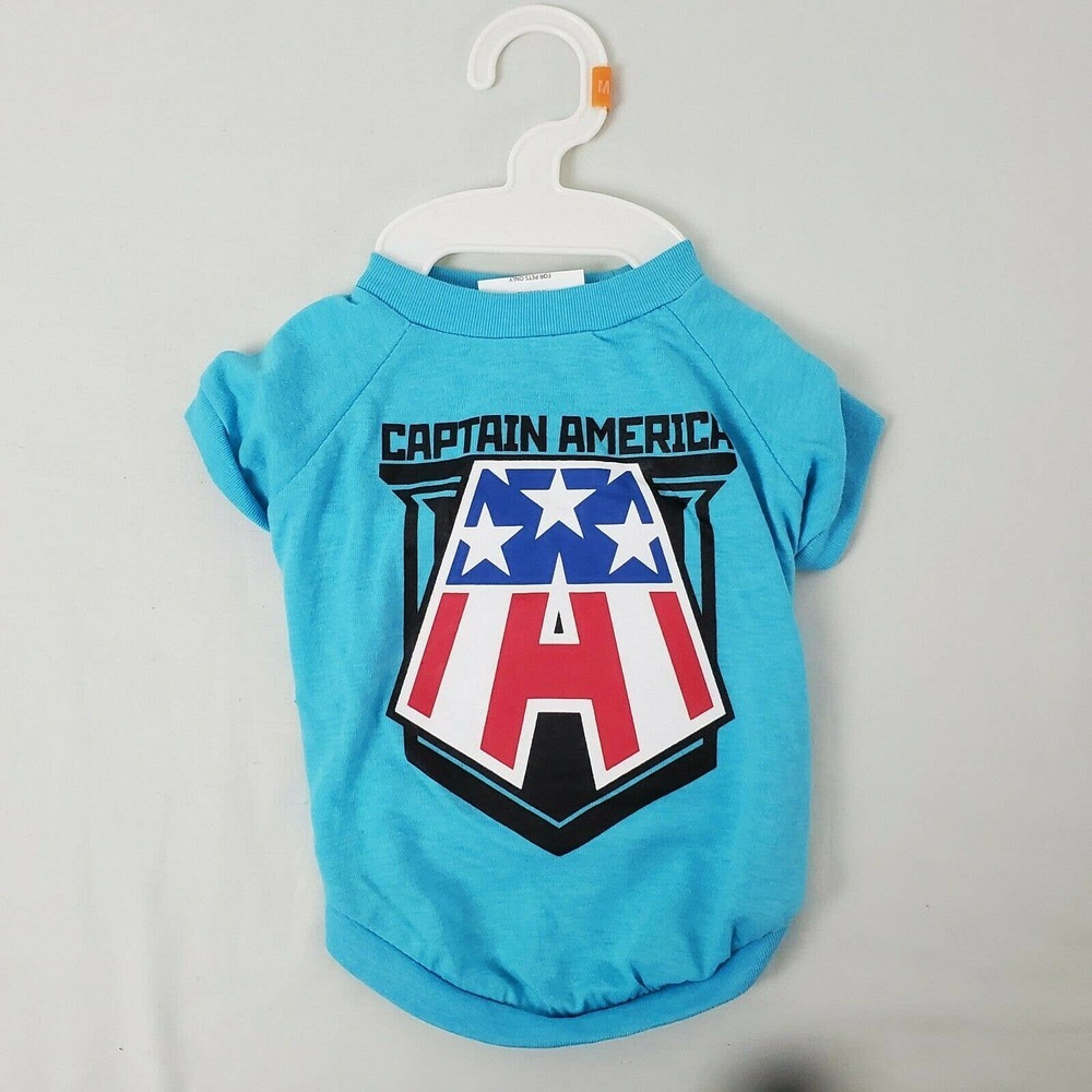 Marvel Capitan America Pet T-Shirt sz S
